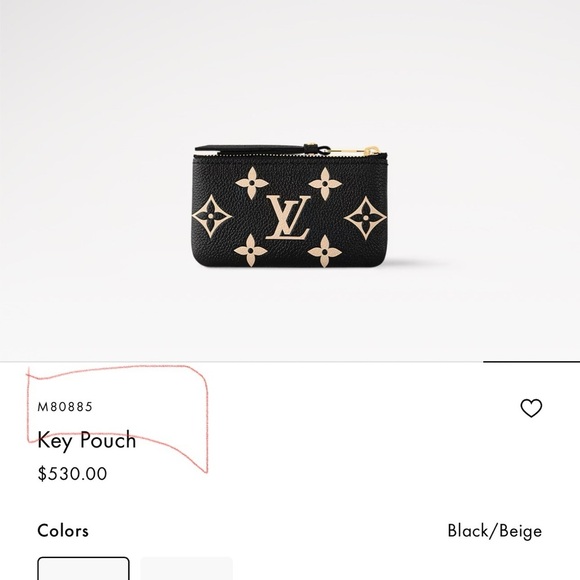 💯💯% AUTHENTIC Louis Vuitton Black and Beige Monogram Key Pouch - Picture 3 of 5